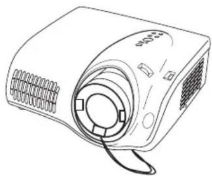 HITACHI PJ-TX300E - Fastening the lens cover - 3