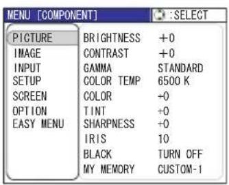 HITACHI PJ-TX300E - To switch from the Advanced Menu to the EASY MENU - 1