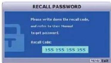 MITSUBISHI EW331U-ST - Entering the password recall procedure - 1