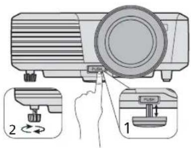 MITSUBISHI EW331U-ST - Adjusting the projection angle - 1