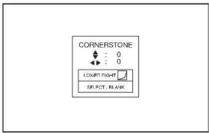 MITSUBISHI WL7200U - Adjustment using the CORNERSTONE mode: - 1