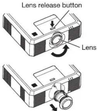 MITSUBISHI WL7200U - Removing the lens - 2