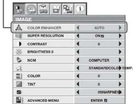 MITSUBISHI WL7200U - Press the MENU button. - 2