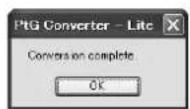MITSUBISHI XD550U - Conversion of a PPT file to PtG file using the PtG Converter-Lite - 4
