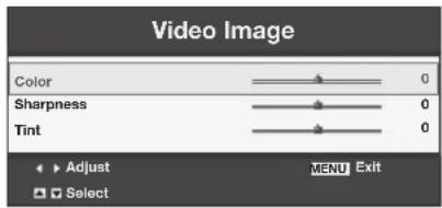 MITSUBISHI XD550U - Video Image menu - 1