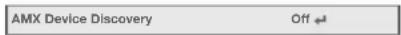 MITSUBISHI XD550U - Enabling or disabling the AMX Device Discovery - 1