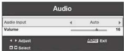MITSUBISHI XD550U - Audio menu - 1