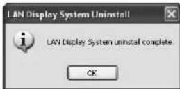 MITSUBISHI XD550U - When deleting LAN Display System (Uninstallation) Important: - 2