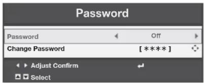 MITSUBISHI XD560U - To set a password: - 2