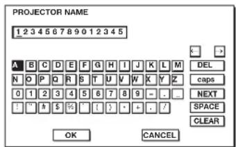 MITSUBISHI XD560U - Setting Projector Name - 2