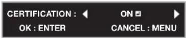 MITSUBISHI XD560U - Enabling or disabling the network certification - 2