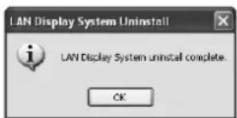 MITSUBISHI XD560U - When deleting LAN Display System (Uninstallation) Important: - 2