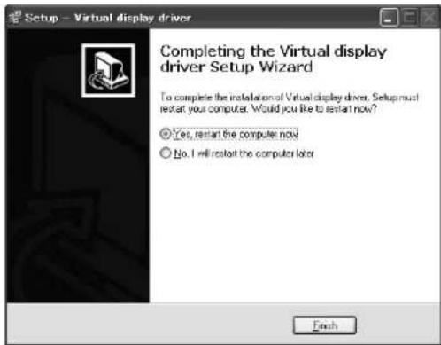 MITSUBISHI XD560U - Installing the virtual display driver - 2