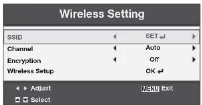 MITSUBISHI XD560U - Wireless Setting - 2