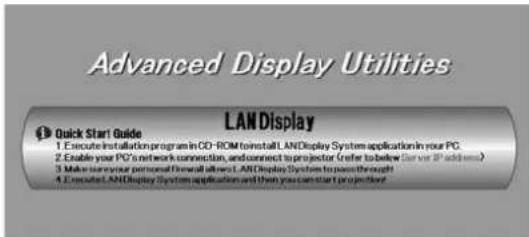 MITSUBISHI XD560U - Selecting a LAN Display input - 1