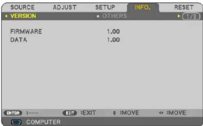 NEC V260W - ⑦ Menu Descriptions &amp; Functions [INFO.] - 6