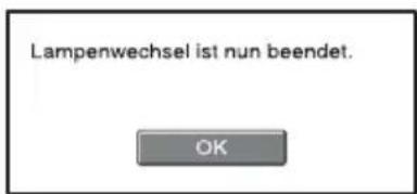 Lampenwechsel ist nun beendet. OK