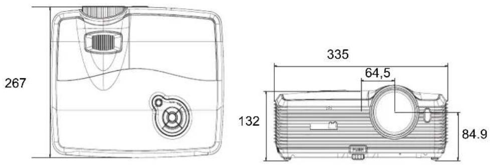 VIEWSONIC Pro8600 - Dimensions - 1