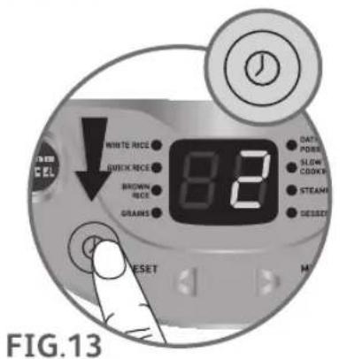 TIME RICE BUTCH RICE BROWN RICE GRAINS 82 DATA POWER SLOW COOKING STEANS DEESET RESET M FIG.13