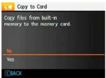 AGFA AP Selecta 16 - Copy to Card (Copy internal memory to memory card) - 1