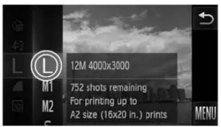 12M 4000x3000 752 shots remaining For printing up to A2 size (16x20 in.) prints