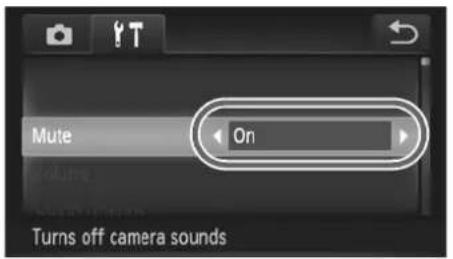 Mute On Turns off camera sounds