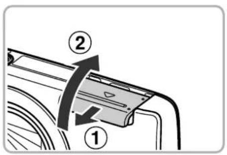 Diagram showing a mechanical component with labeled parts ① and ②, likely illustrating a machining or assembly process.