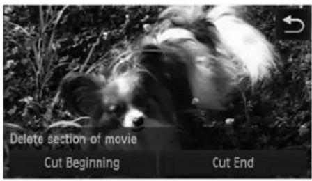 Delete section of movie Cut Beginning Cut End