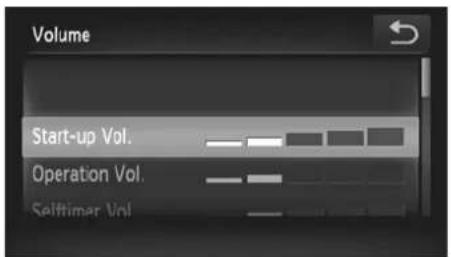 Volume Start-up Vol. Operation Vol. Seltimer Vol.