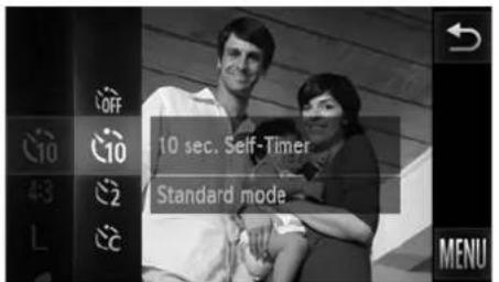 OFF 10 sec. Self-Timer Standard mode C10 C10 4:3 C2 L C MENU