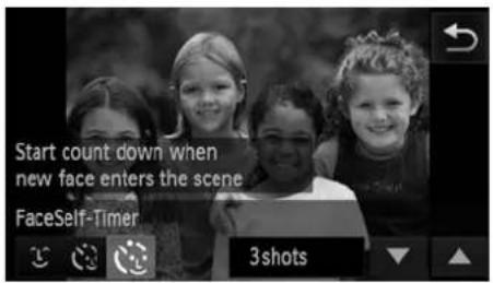Start count down when new face enters the scene FaceSelf-Timer 3 shots