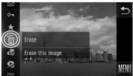 Erase Erase this image MENU