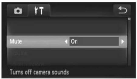 Mute On Turns off camera sounds