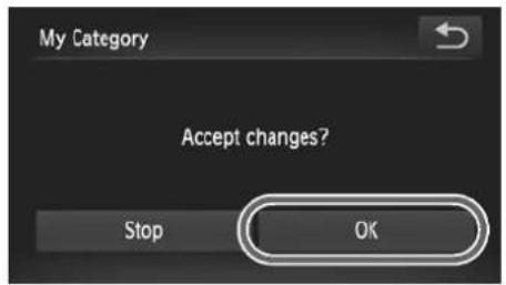 My Category Accept changes? Stop OK