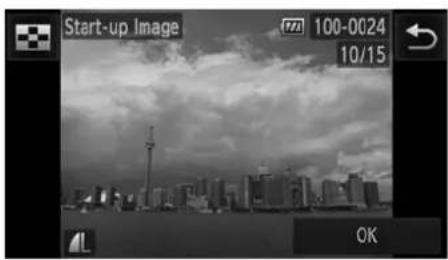 CANON Ixus 1100 HS - Choose [Start-up Image]. - 1