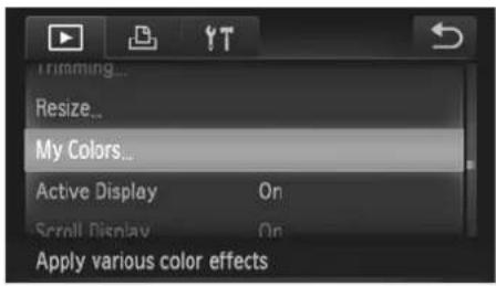 Irraming... Resize... My Colors... Active Display On Scroll Display On Apply various color effects