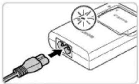 CANON Ixus 127 HS - Öffnen Sie die Abdeckung, und setzen Sie den Akku ein. - 1