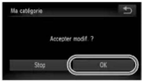 Ma catégorie Accepter modif. ? Stop OK