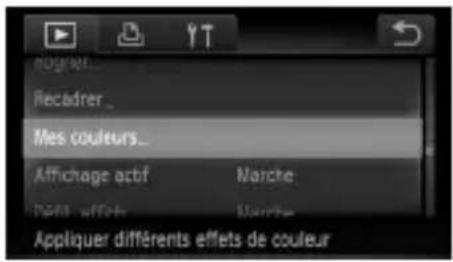 nogrier... Récadrer_... Mes couleurs... Affichage actif Nanche: PART effect Nanche Appliquer différents effets de couleur