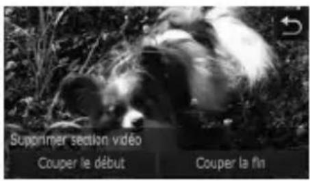 Supponner section vidéo Couper le début Couper la fin