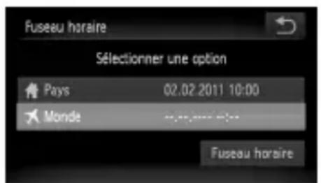 Fuseau horaire Sélectionner une option Pays 02.02.2011 10:00 Monde ------------------------ Fuseau horaire