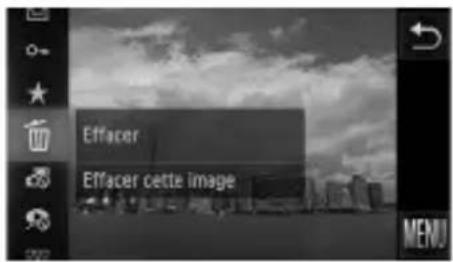 Effacer Effacer cette image MENU