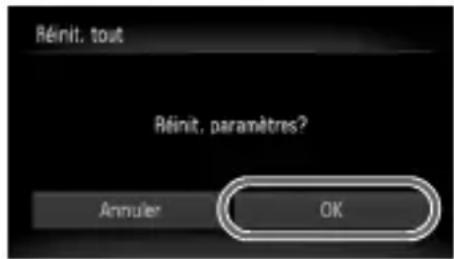 Réinit, tout Réinit, paramètres? Annuler OK