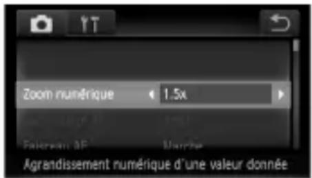 Zoom numérique 1.5x Agrandissement numérique d'une valeur donnée