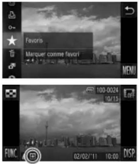 Favoris Marquer comme favori MENU 100-0024 10/15 FUNC 02/02/'11 10:00 DISP.