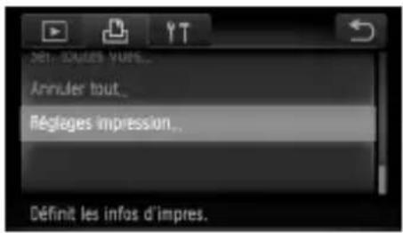 DET: SOUTES YURS... Annuler tout... Réglages impression... Définit les infos d'impres.