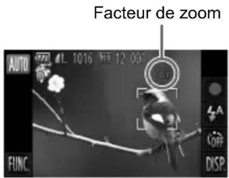 Facteur de zoom AUTO L 1016 12:00' 80 FUNC. 4A OFF DISP.