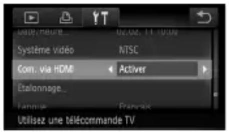Udde, heure 02.06.11 10:00 Systeme vidéo NTSC Com. via HDMI Activer Etalonnage Fannée Fransac Utilisez une télécommande TV