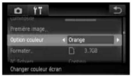 Caminoside Première image... Option couleur Orange Formater... 3.7GB NC Software Contrast Changer couleur écran
