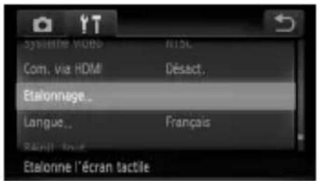 Systeme Video Com. via HDMI Etalonnage... Langue... Raviel - l'ev Etalonne l'écran tactile